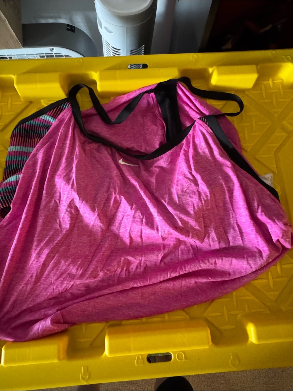 Nike Pink Swim Cover-Up with Black Trim
